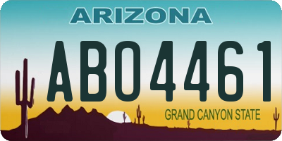 AZ license plate ABO4461