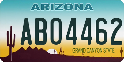 AZ license plate ABO4462