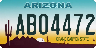 AZ license plate ABO4472