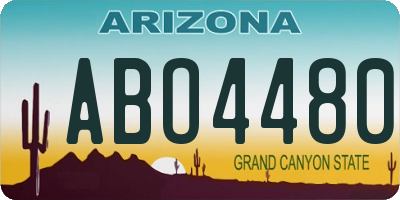 AZ license plate ABO4480