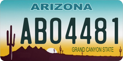 AZ license plate ABO4481