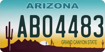 AZ license plate ABO4483
