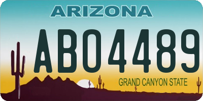 AZ license plate ABO4489