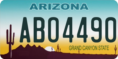 AZ license plate ABO4490