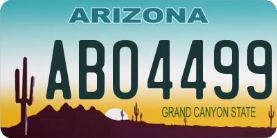 AZ license plate ABO4499