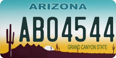 AZ license plate ABO4544