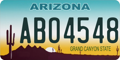 AZ license plate ABO4548