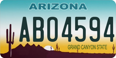 AZ license plate ABO4594