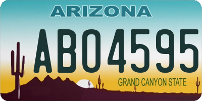 AZ license plate ABO4595