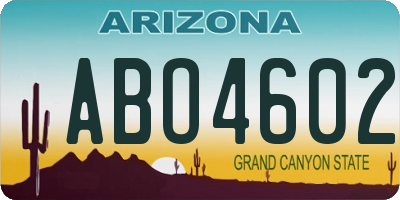 AZ license plate ABO4602