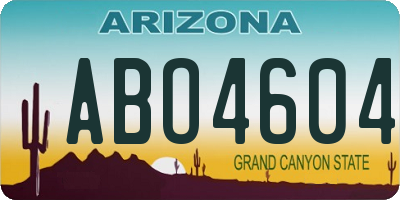 AZ license plate ABO4604