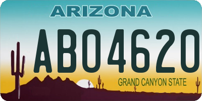AZ license plate ABO4620