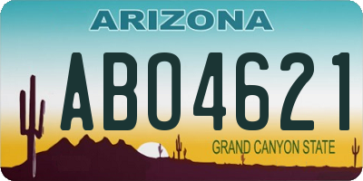 AZ license plate ABO4621