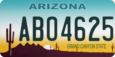 AZ license plate ABO4625