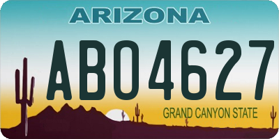 AZ license plate ABO4627