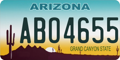 AZ license plate ABO4655