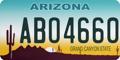 AZ license plate ABO4660