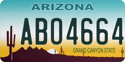 AZ license plate ABO4664
