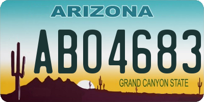 AZ license plate ABO4683