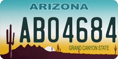 AZ license plate ABO4684