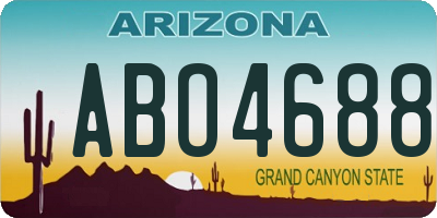 AZ license plate ABO4688