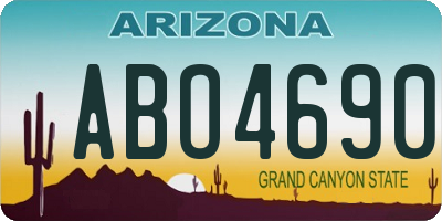 AZ license plate ABO4690