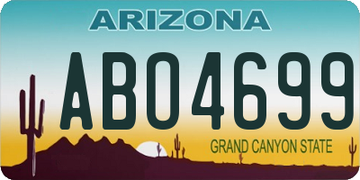 AZ license plate ABO4699