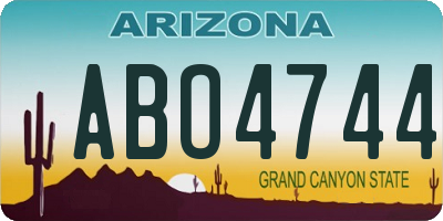 AZ license plate ABO4744