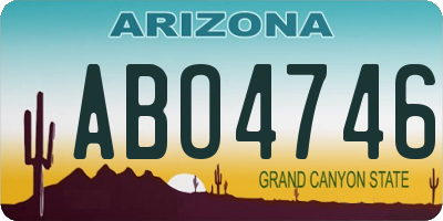 AZ license plate ABO4746