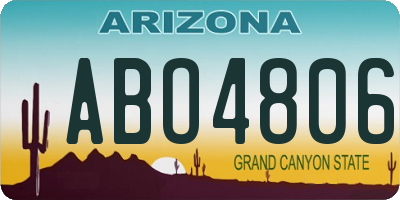 AZ license plate ABO4806