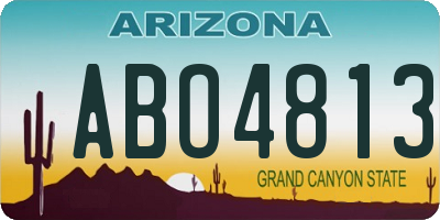 AZ license plate ABO4813