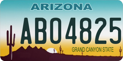 AZ license plate ABO4825