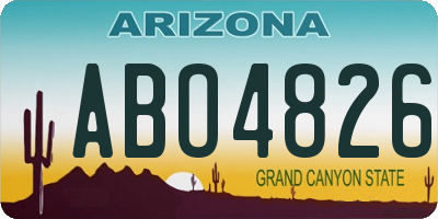 AZ license plate ABO4826