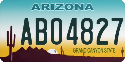 AZ license plate ABO4827
