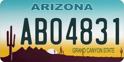 AZ license plate ABO4831