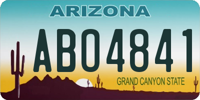 AZ license plate ABO4841