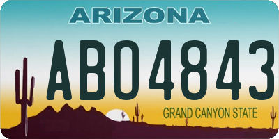 AZ license plate ABO4843