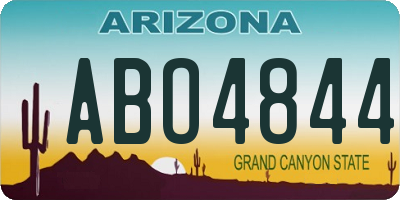 AZ license plate ABO4844