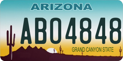AZ license plate ABO4848