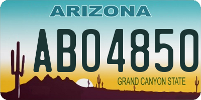 AZ license plate ABO4850