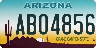AZ license plate ABO4856