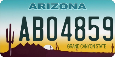 AZ license plate ABO4859