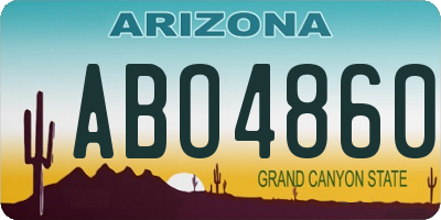 AZ license plate ABO4860