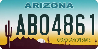 AZ license plate ABO4861