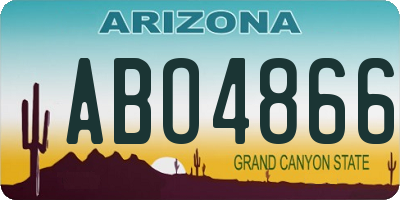 AZ license plate ABO4866