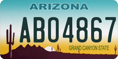 AZ license plate ABO4867