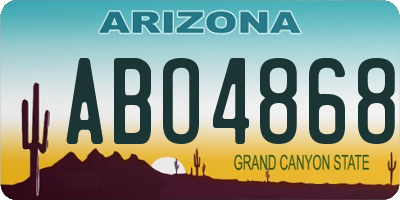 AZ license plate ABO4868