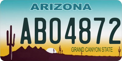 AZ license plate ABO4872