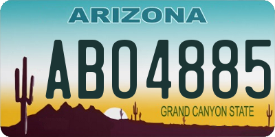 AZ license plate ABO4885