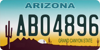 AZ license plate ABO4896
